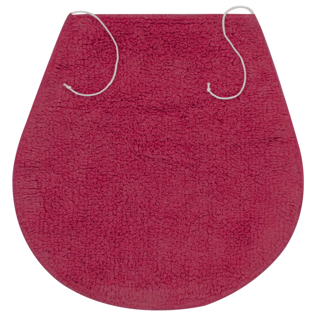 Badmattenset Stof Fuchsia 3-Delig