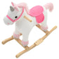 Hobbeldier Eenhoorn 65X32X58 Cm Pluche Wit En Roze