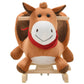 Hobbeldier Paard Met Rugleuning 60X32X50 Cm Pluche Bruin