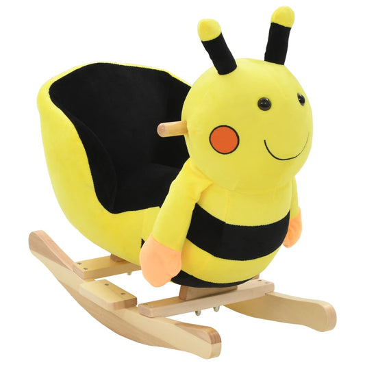 Hobbeldier Hommel Met Rugleuning 60X32X57 Cm Pluche Geel