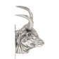 Boekensteunen Met Koeienkop 2 St 17X16X29 Cm Aluminium Zilver