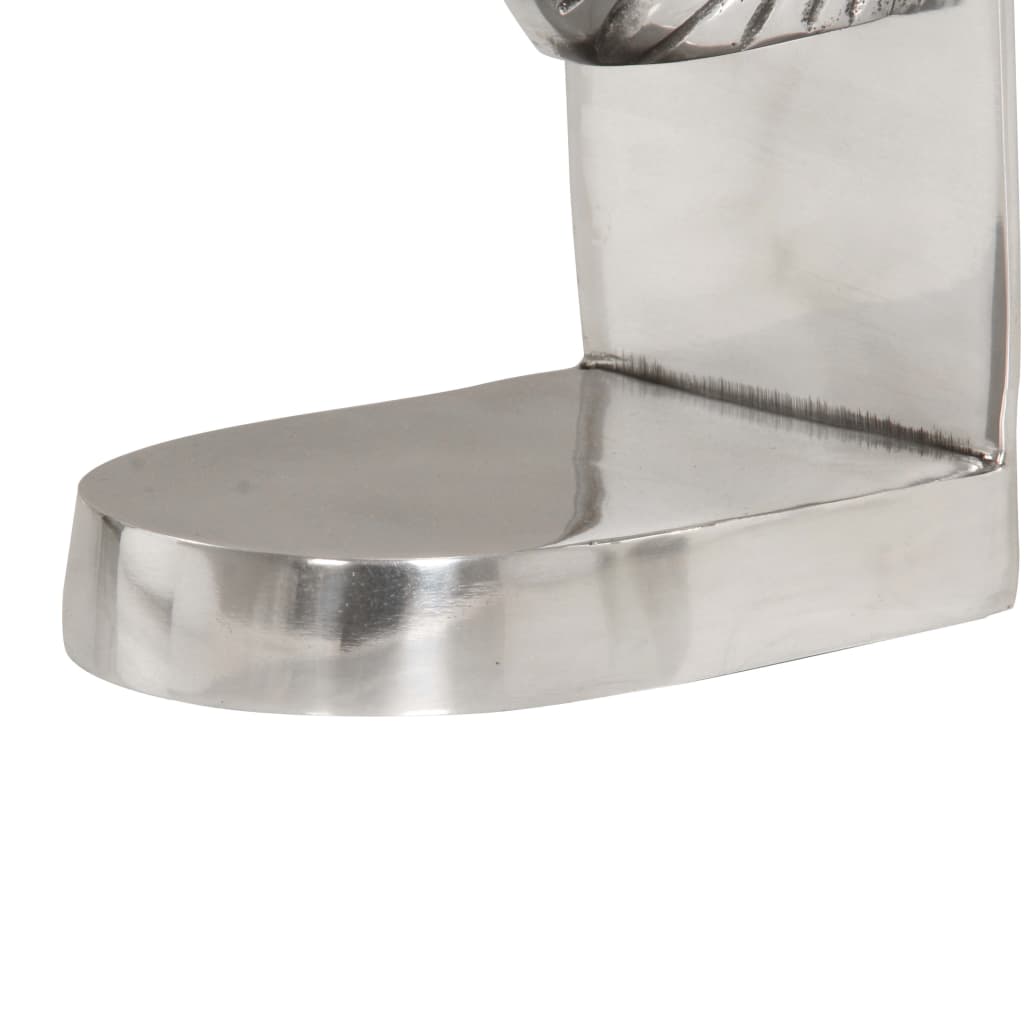 Boekensteunen Met Koeienkop 2 St 17X16X29 Cm Aluminium Zilver