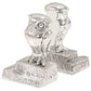Boekensteunen Met Uil 2 St 13X14,5X19 Cm Aluminium Zilver