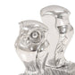 Boekensteunen Met Uil 2 St 13X14,5X19 Cm Aluminium Zilver