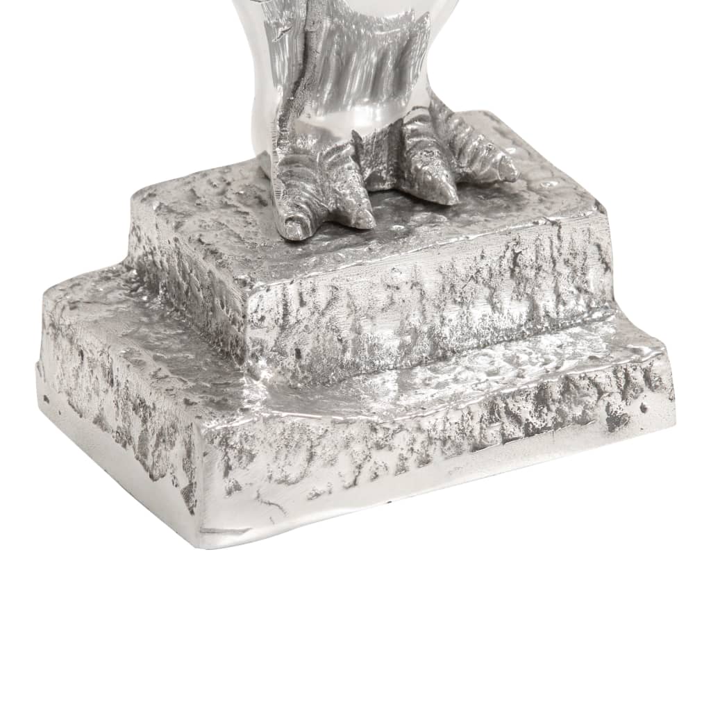 Boekensteunen Met Uil 2 St 13X14,5X19 Cm Aluminium Zilver