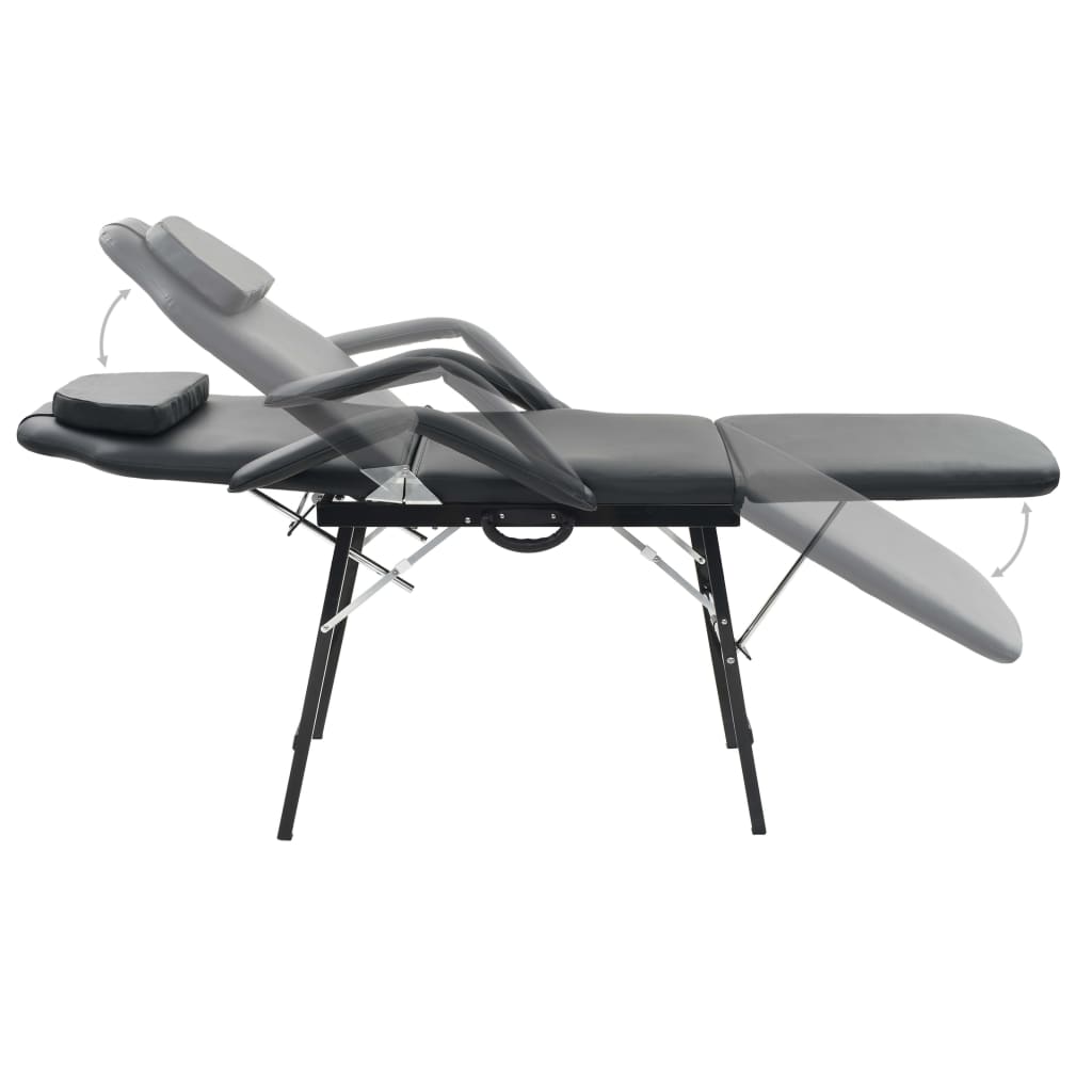 Gezichtsbehandelingsstoel 185X78X76 Cm Kunstleer Zwart