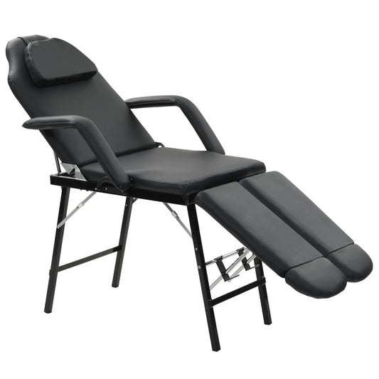Gezichtsbehandelstoel Draagbaar 185X78X76 Cm Kunstleer Zwart