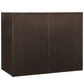 Containerberging Dubbel 153X78X120 Cm Poly Rattan Bruin
