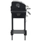 Houtskoolbarbecue Met Onderplank Zwart