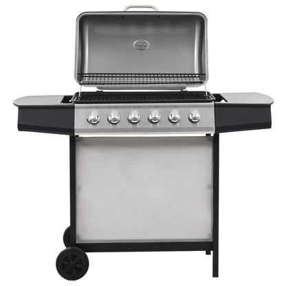 Gasbarbecue Met 6 Kookzones Roestvrij Staal Zilverkleurig