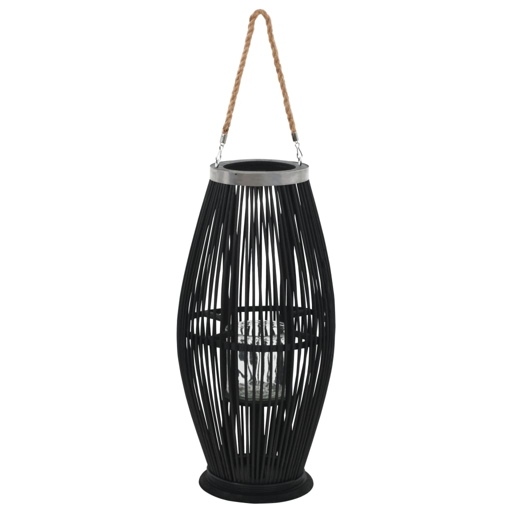 Lantaarnhouder Hangend 60 Cm Bamboe Zwart