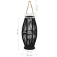 Lantaarnhouder Hangend 60 Cm Bamboe Zwart