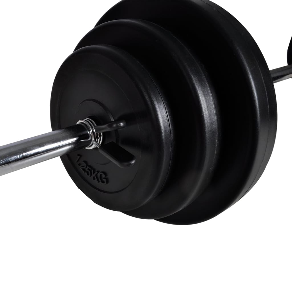 Trainingsbank Met Gewichtenrek En Halterset 30,5 Kg