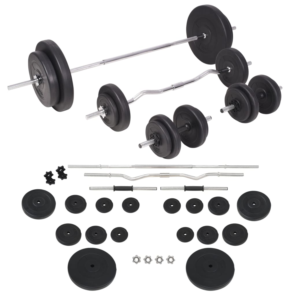Trainingsbank Met Gewichtenrek En Halterset 90 Kg
