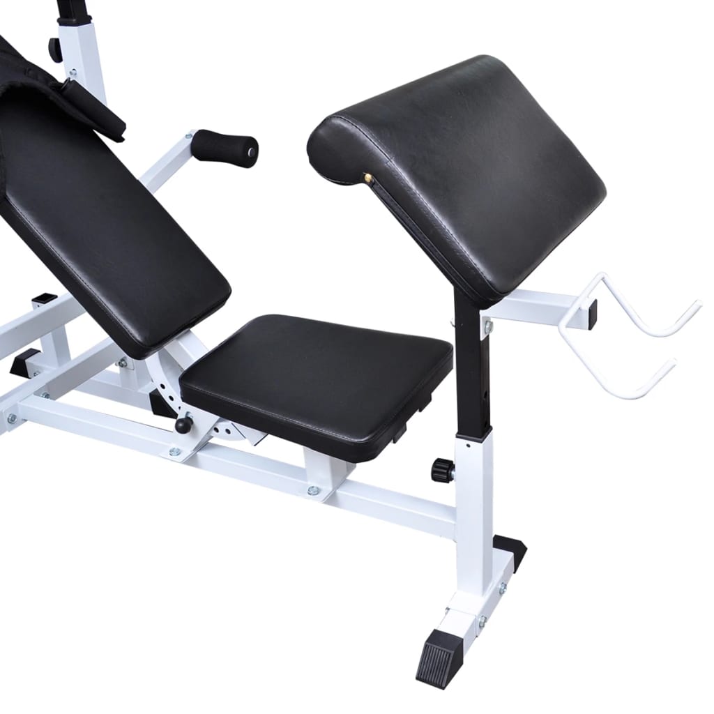 Gewichtenbank Met Gewichtenrek En Halterset 90 Kg