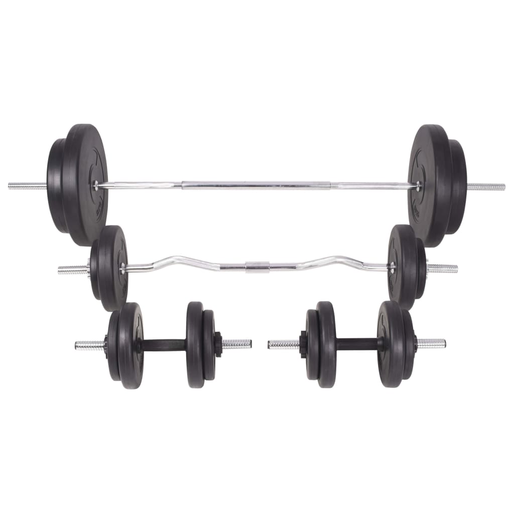 Gewichtenbank Met Gewichtenrek En Halterset 90 Kg