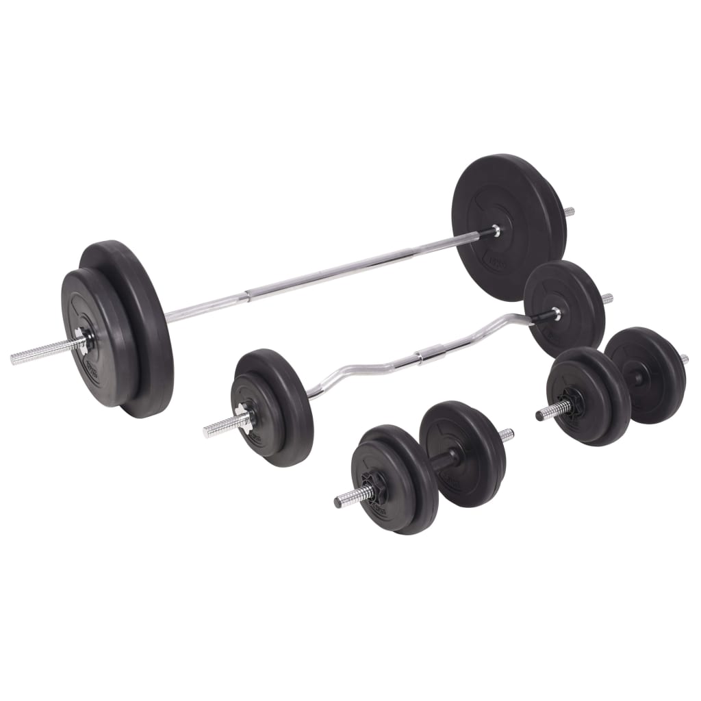 Gewichtenbank Met Gewichtenrek En Halterset 90 Kg
