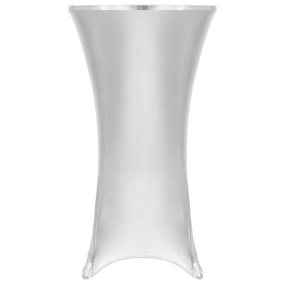 2 St Tafelhoezen Stretch 60 Cm Zilver