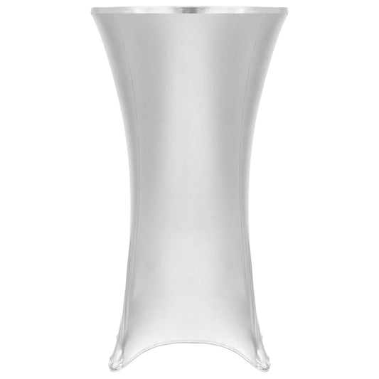 2 St Tafelhoezen Stretch 60 Cm Zilver