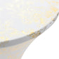 2 St Tafelhoezen Stretch 70 Cm Wit Met Gouden Opdruk