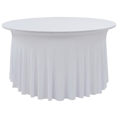 2 St Tafelhoezen Stretch Met Rok 150X74 Cm Wit