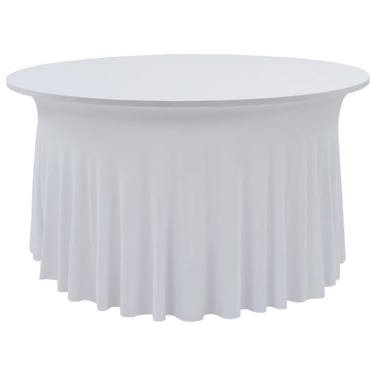 2 St Tafelhoezen Stretch Met Rok 150X74 Cm Wit