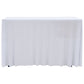 2 St Tafelhoezen Stretch Met Rok 183X76X74 Cm Wit