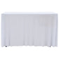 2 St Tafelhoezen Stretch Met Rok 243X76X74 Cm Wit