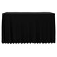 2 St Tafelhoezen Met Rok Stretch 243X76X74 Cm Zwart