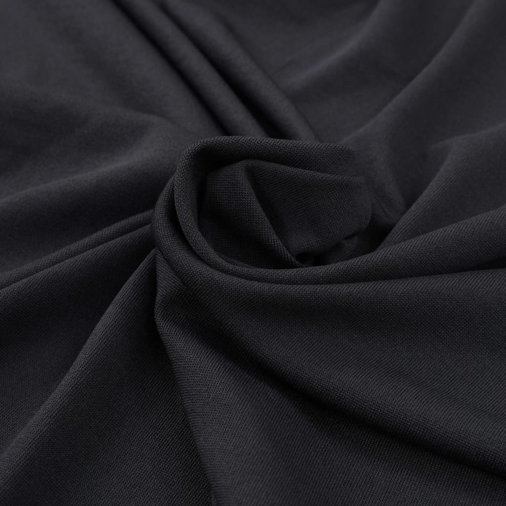 2 St Tafelhoezen Stretch Met Rok Stretch 120X74 Cm Antraciet