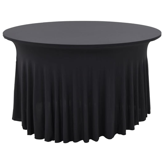 2 St Tafelhoezen Stretch Met Rok 180X74 Cm Antraciet