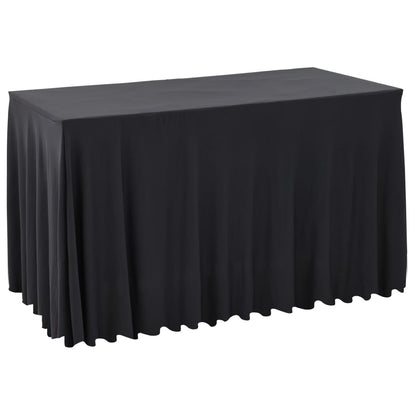 2 St Tafelhoezen Met Rok Stretch 120X60,5X74 Cm Antraciet
