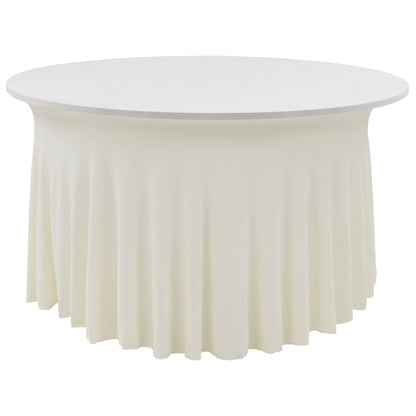 2 St Tafelhoezen Stretch Met Rok 150X74 Cm Crème