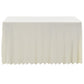 2 St Tafelhoezen Met Rok Stretch 183X76X74 Cm Crème