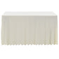 2 St Tafelhoezen Met Rok Stretch 243X76X74 Cm Crème