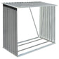 Haardhoutschuur 163X83X154 Cm Gegalvaniseerd Staal Grijs