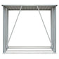 Haardhoutschuur 163X83X154 Cm Gegalvaniseerd Staal Grijs