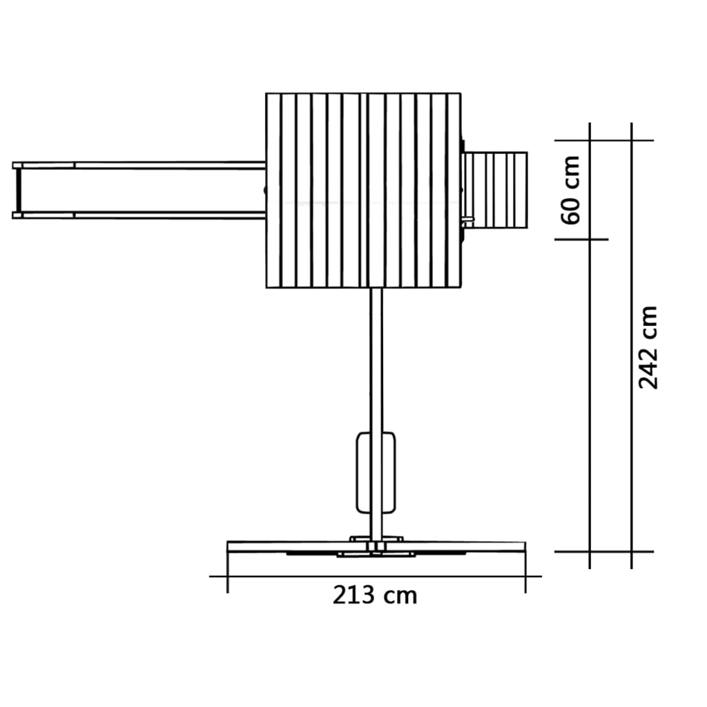 Speelhuis Met Glijbaan, Ladders En Schommel 242X237X218 Cm Hout