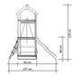 Speelhuis Met Glijbaan En Ladders 237X168X218 Cm Hout
