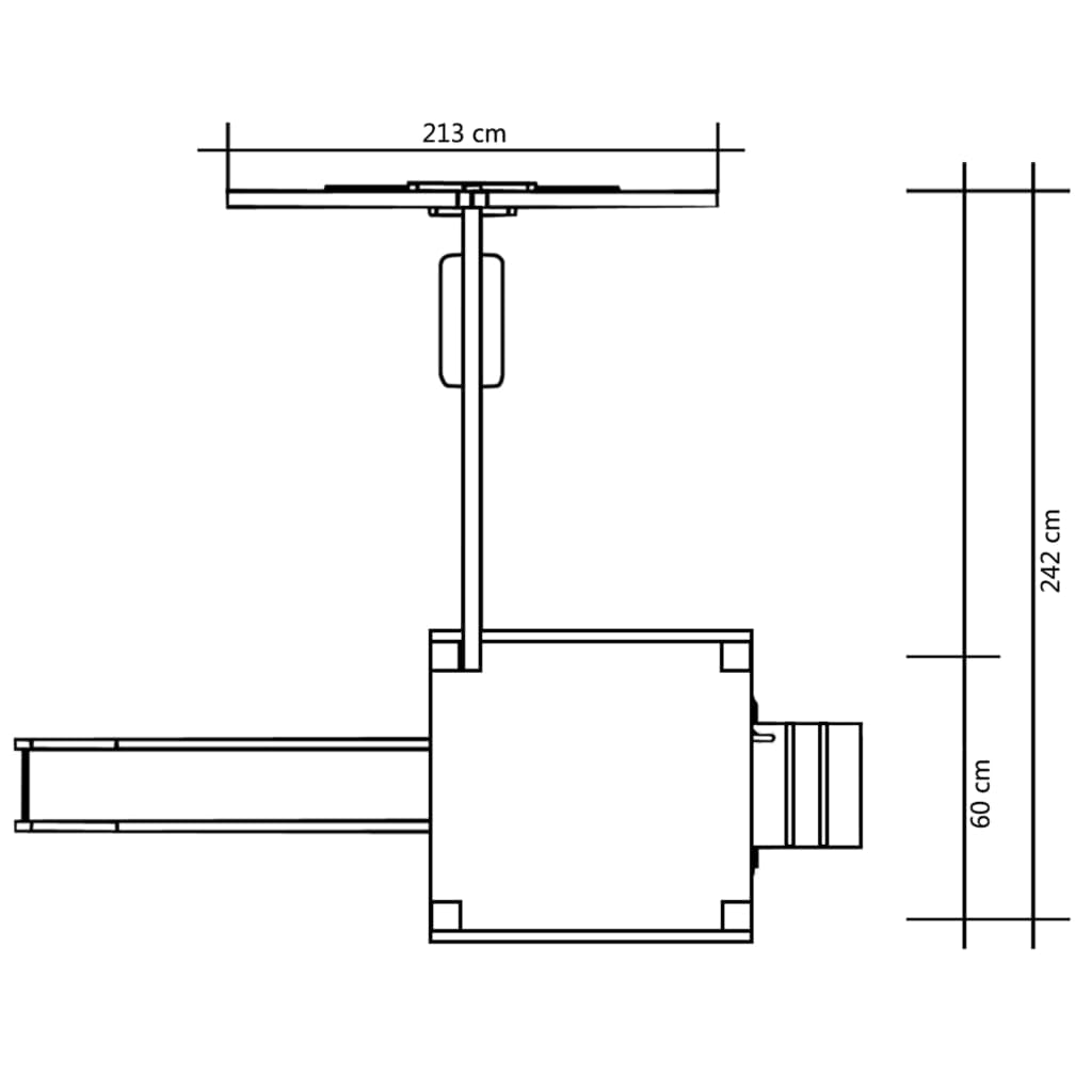 Speelhuis Met Glijbaan, Ladders En Schommel 242X237X175 Cm Hout
