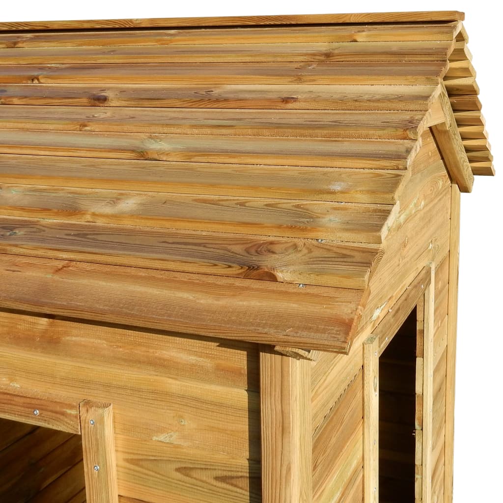 Buitenspeelhuis 123X120X146 Cm Grenenhout