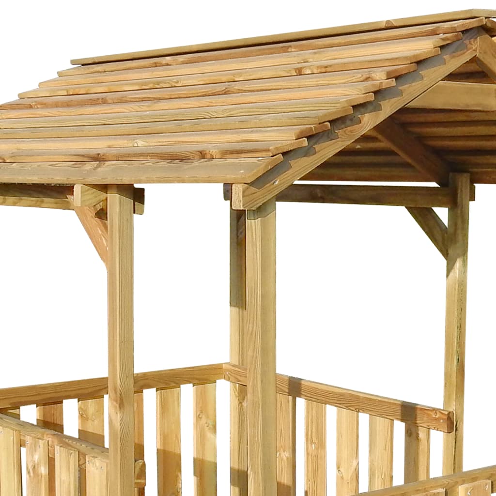 Buitenspeelhuis 122,5X160X163 Cm Grenenhout