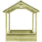 Buitenspeelhuis Met Zandbak 128X120X145 Cm Grenenhout