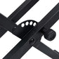 Keyboardstandaard X-Frame Dubbel Versterkt Zwart