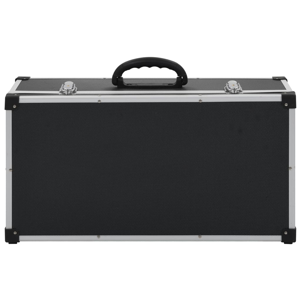 Cd-Koffer Voor 80 Cd's Aluminium Abs Zwart