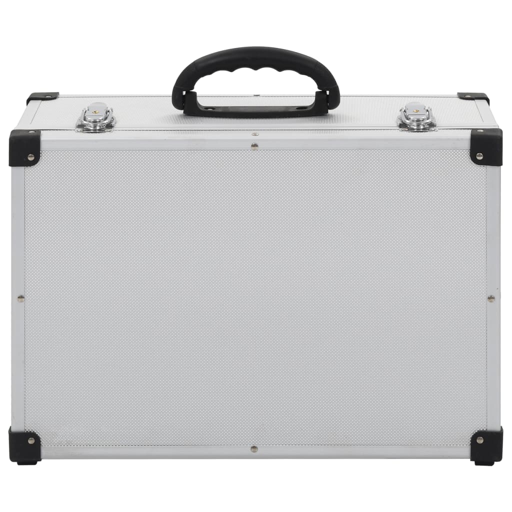 Cd-Koffer Voor 60 Cd's Aluminium Abs Zilverkleurig