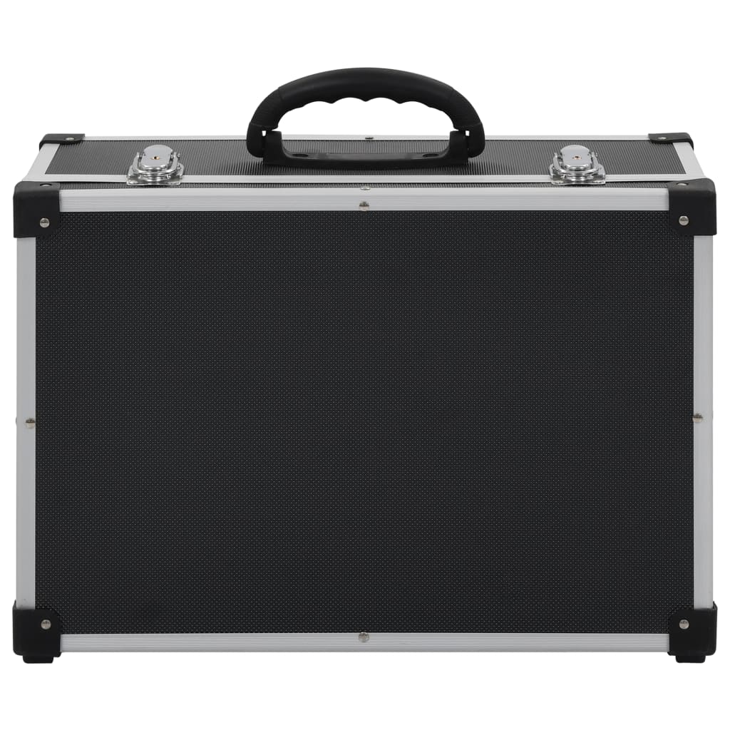 Cd-Koffer Voor 60 Cd's Aluminium Abs Zwart