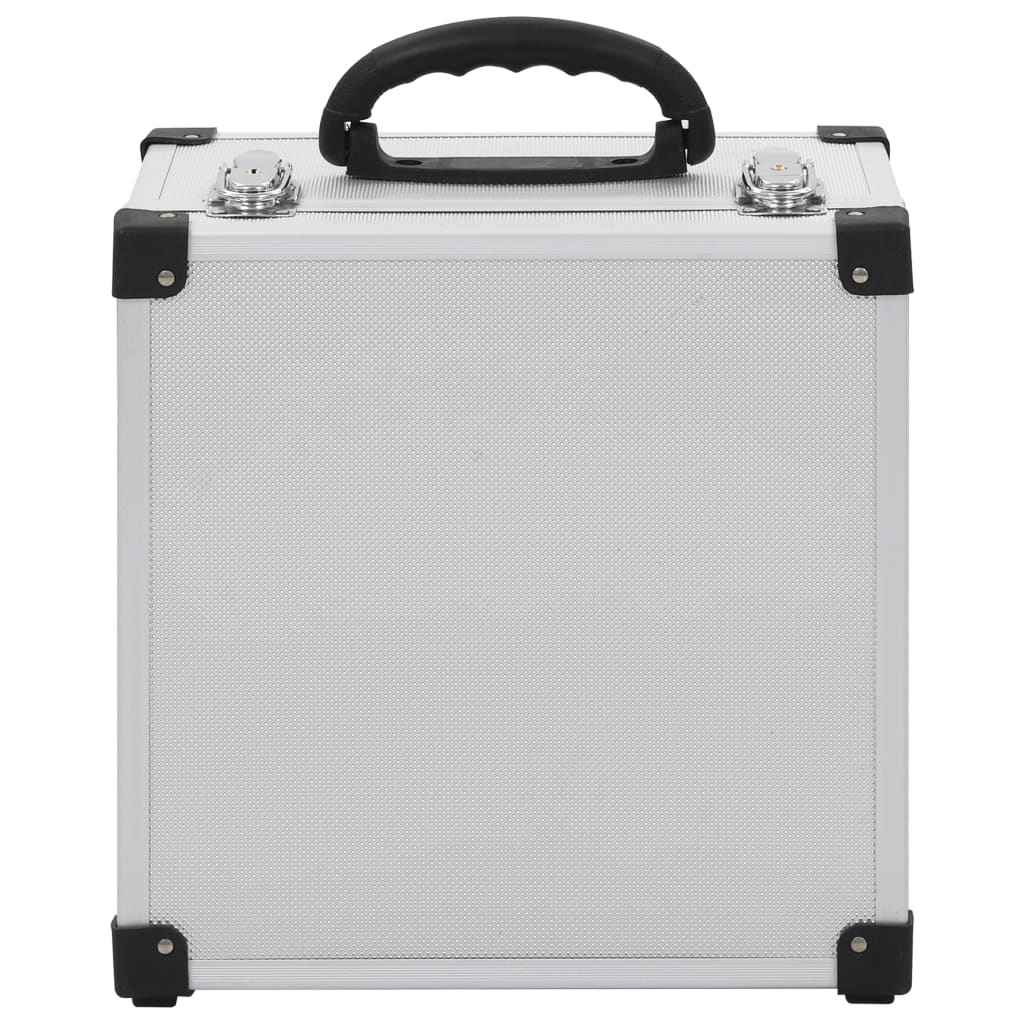 Cd-Koffer Voor 40 Cd's Aluminium Abs Zilverkleurig
