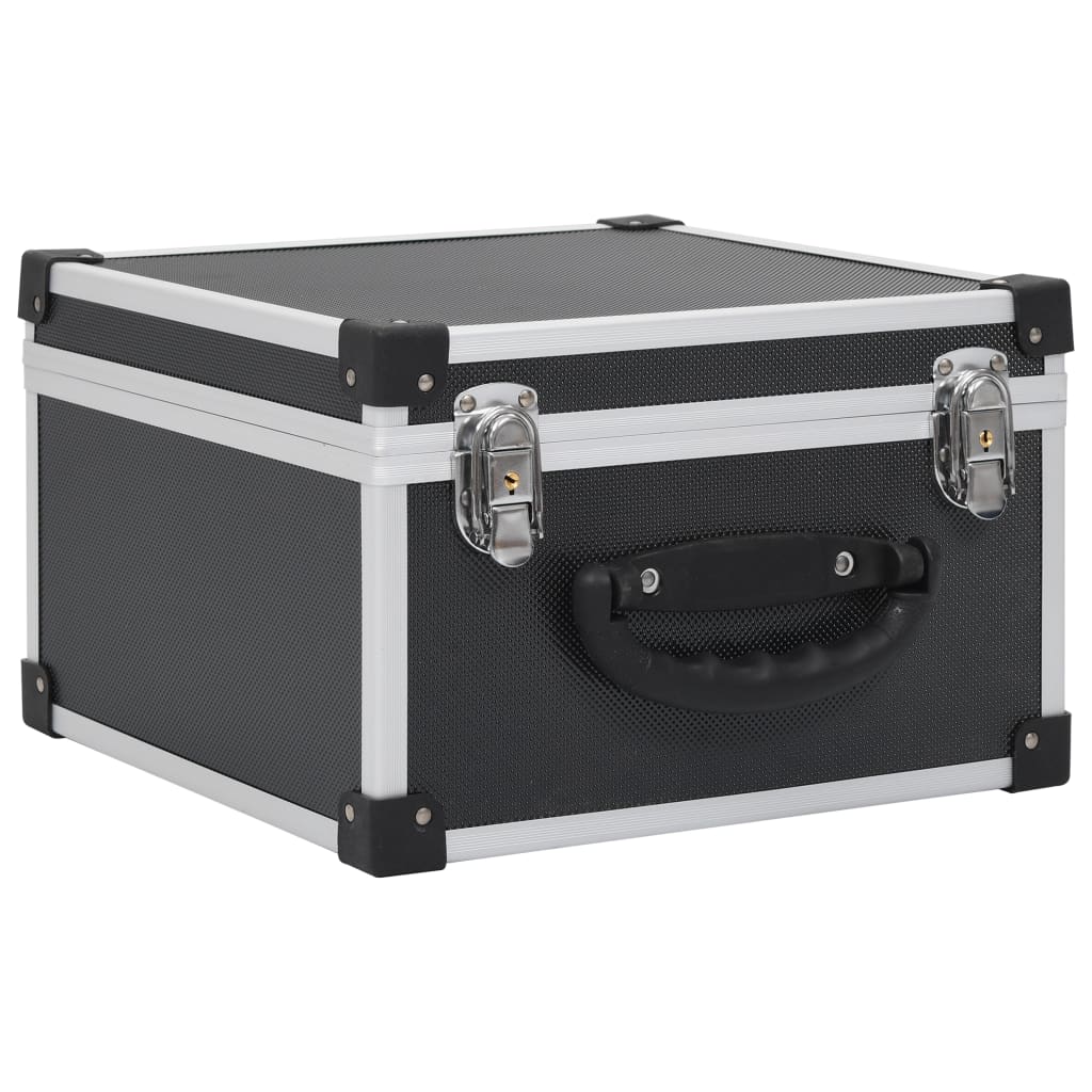 Cd-Koffer Voor 40 Cd's Aluminium Abs Zwart