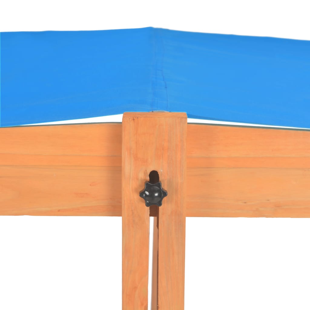 Zandbak Met Verstelbaar Dak Uv50 Vurenhout Blauw